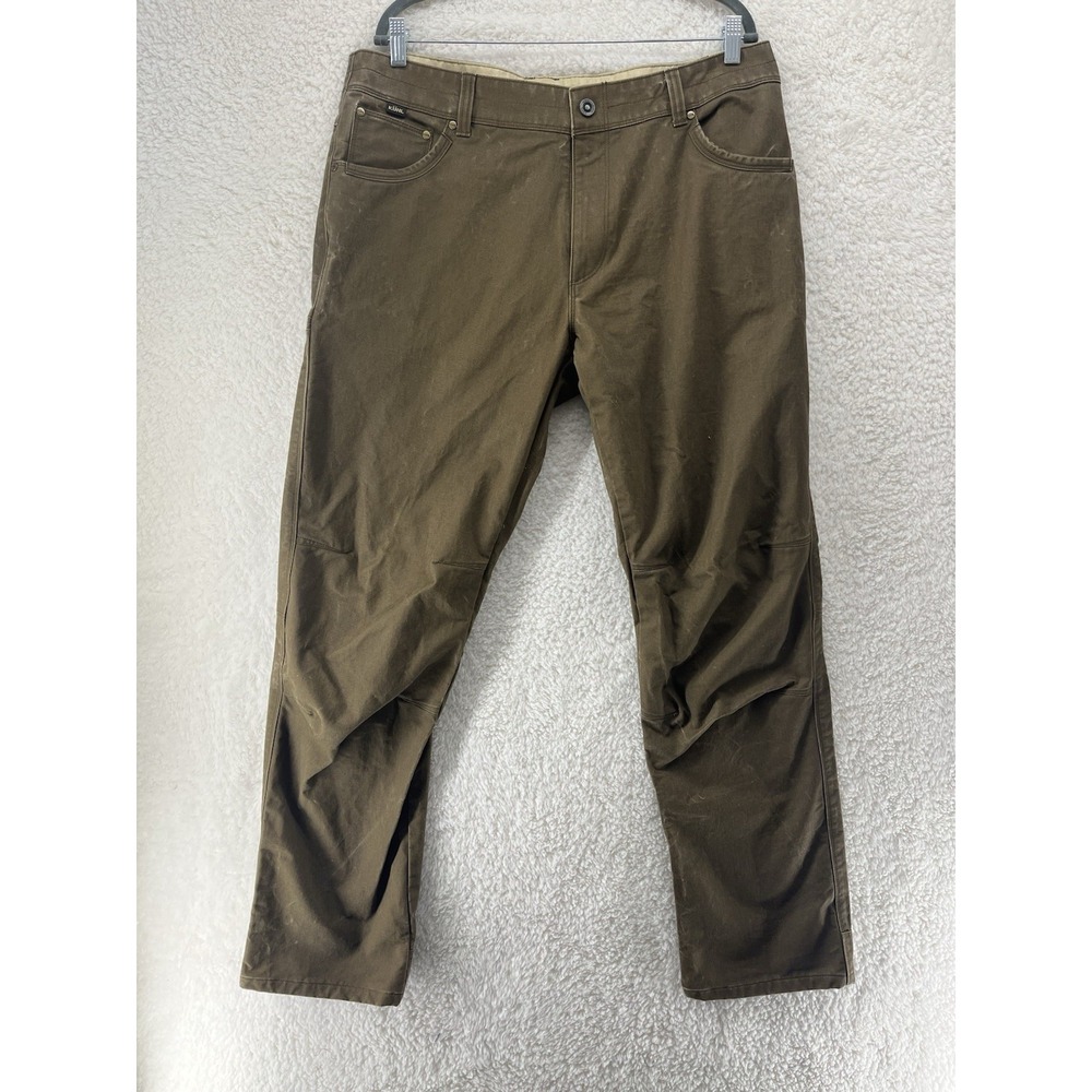 Kuhl Rydr Vintage Patina Dye‎ Canvas Double Knee Pants Mens 38x33 Outdoor Ryder